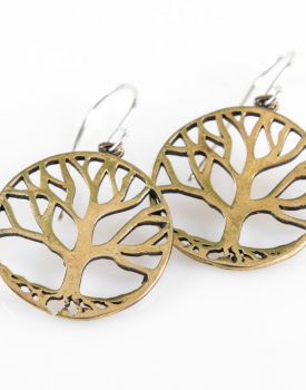 Bronze earrings "Life tree"